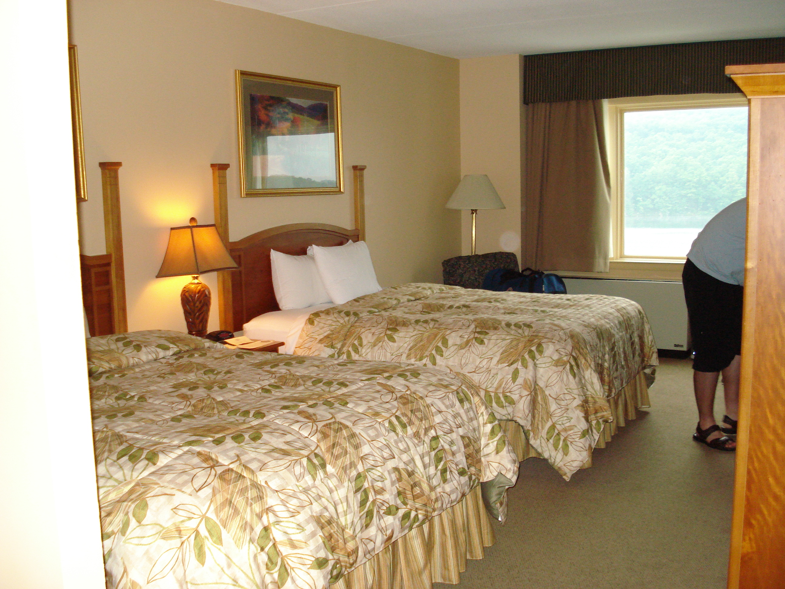 One of the well appointed, lake view rooms