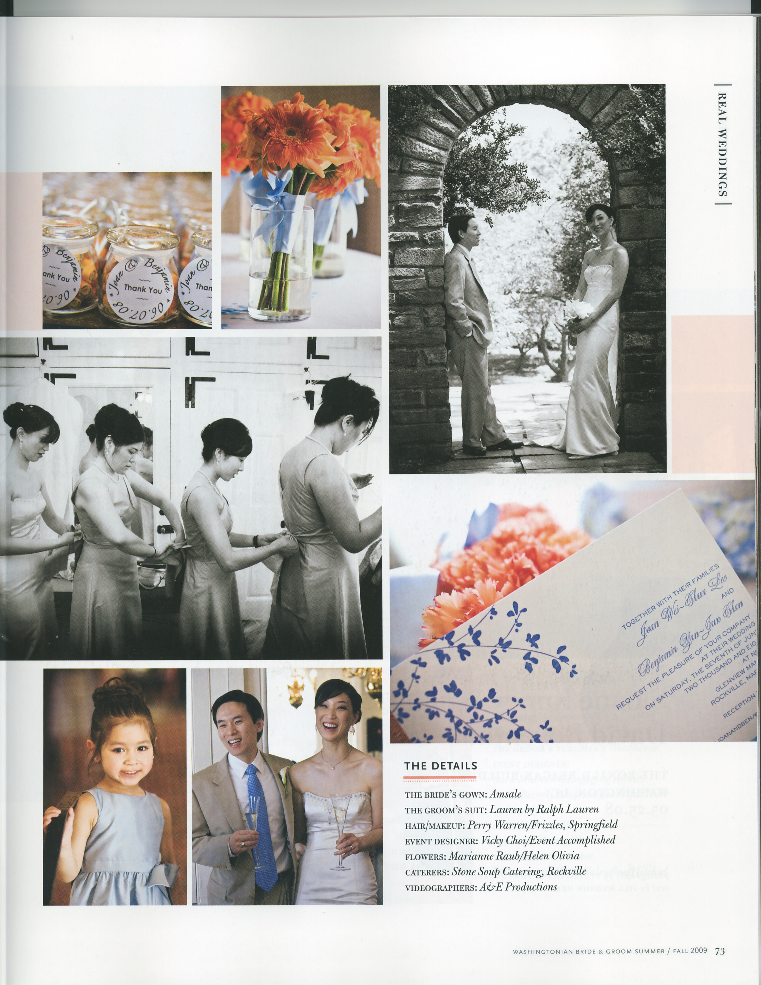 Event Accomplished in Washingtonian Bride and Groom magazine