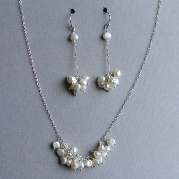 June Shin pearl cluster wedding jewelry