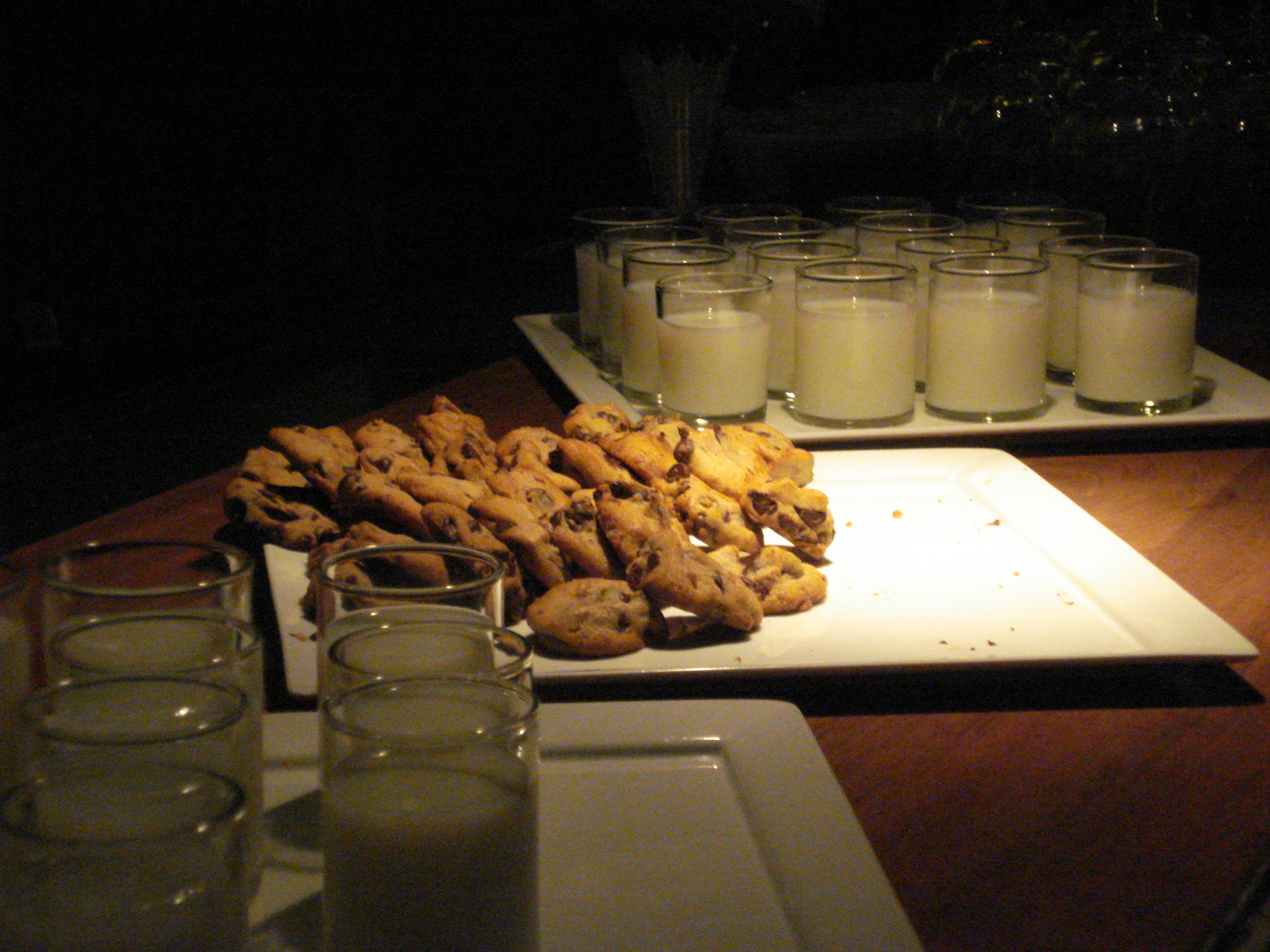 clarendon ballroom milk and cookies for dessert