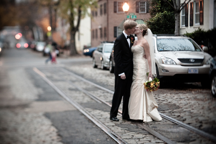 Georgetown DC wedding bride and groom