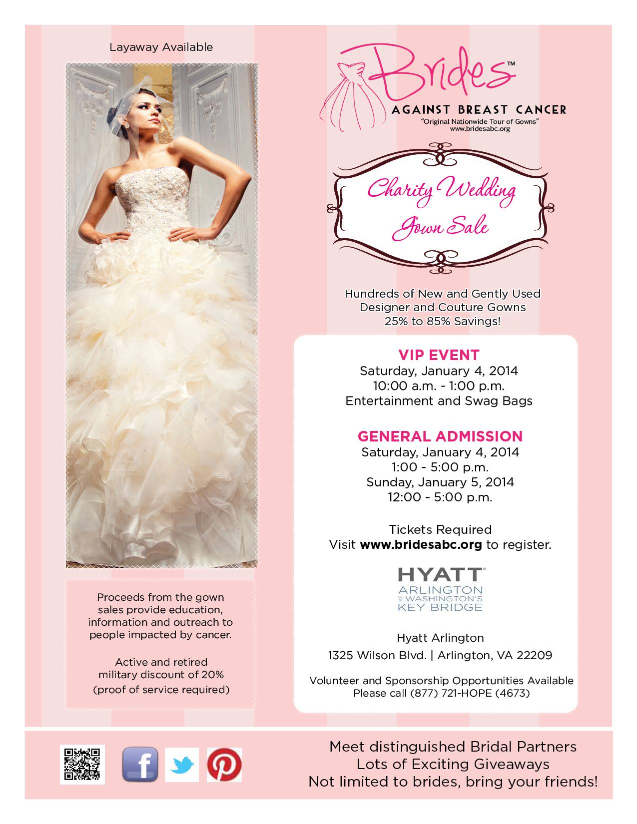 brides againsts breast cancer gown sale 2014 arlington va hyatt
