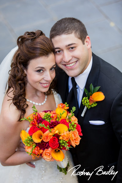 Fall Wedding_Carnegie Library_Rodney Bailey_orange and maroon bouquet