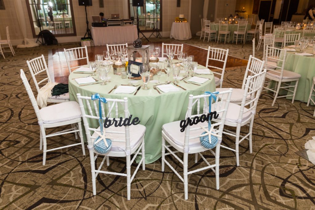 nautical-wedding-blue-seafoam-green-tablecloth-white-chivari-chair