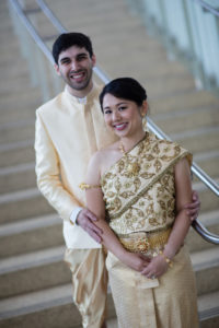 gold thai wedding dress outfit bride groom Washington DC