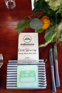 corporate marketing luncheon caboose brewing beer inspired