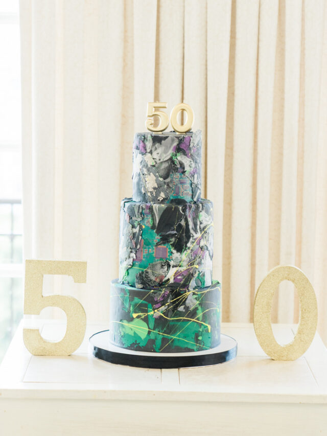 abstract painting birthday cake computer motherboard (2)