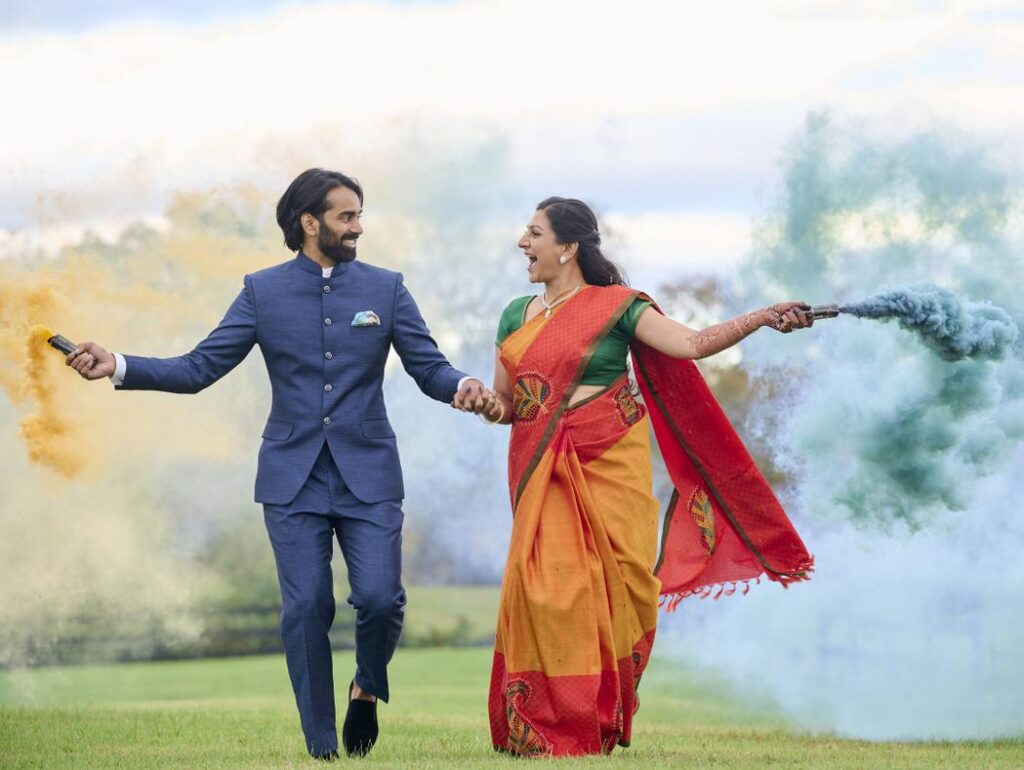 Virginia_wedding_Indian_smoke_bomb